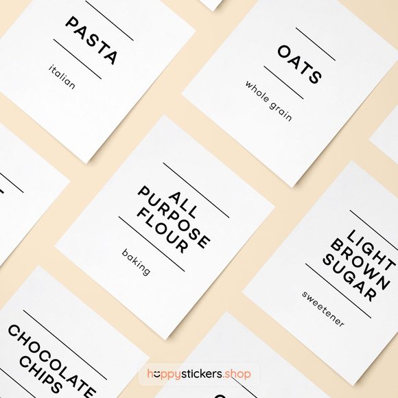 36 Labels • Glorich Minimalist Pantry for Kitchen Storage • Organization Labels - Picture 10 of 17